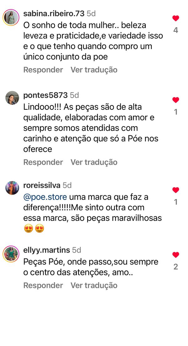 Comentários de clientes: beleza, leveza e praticidade, peças de alta qualidade